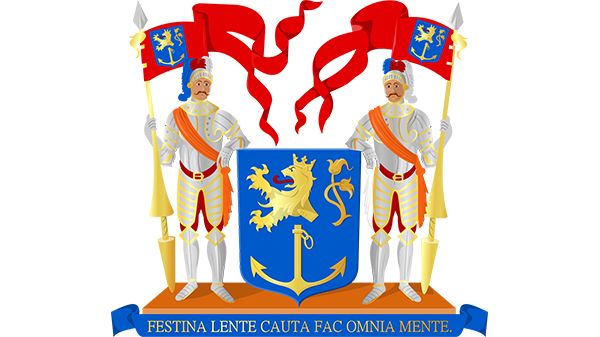 Wapen gemeente Venlo - in kleur op transparante achtergrond - 600 * 337 pixels 
